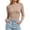 Khaki, variant on Staron Women's Tops Long Sleeve Solid Basic Casual Slim Crew Neck Lightweight Soft Fashion Tunic Tee Shirt, Black L