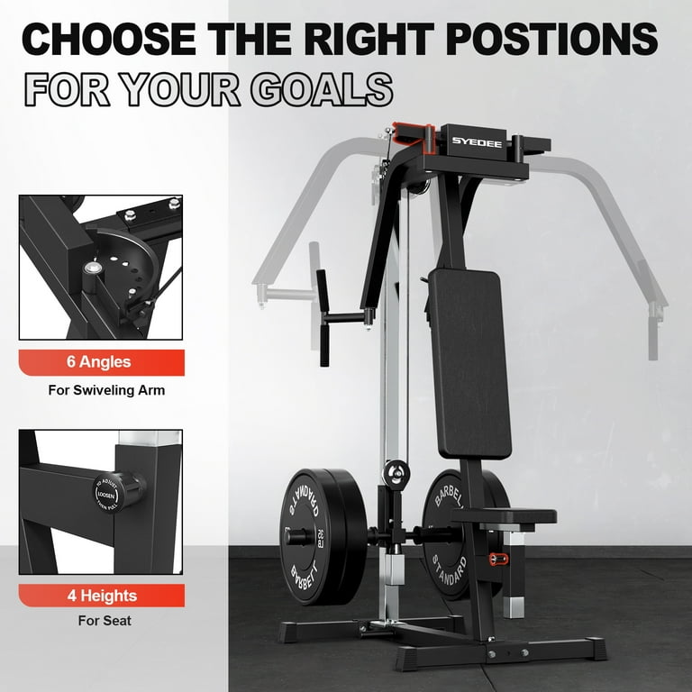 Syedee Chest Fly and Reverse Delt Machine 400 LBS Upper Body Specialty Machine Plate Loaded PEC Fly Machine for Pectoral and Rear Deltoid for Home