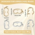 thumbnail image 2 of 1 box 6pcs Layered Necklace Clasps Bracelet Layering Clasp Rhinestone Peanut Pearls Clasps Necklaces Bracelets Multiple Strands Connector for Jewelry Making Women DIY Crafts Silver golden, 2 of 6