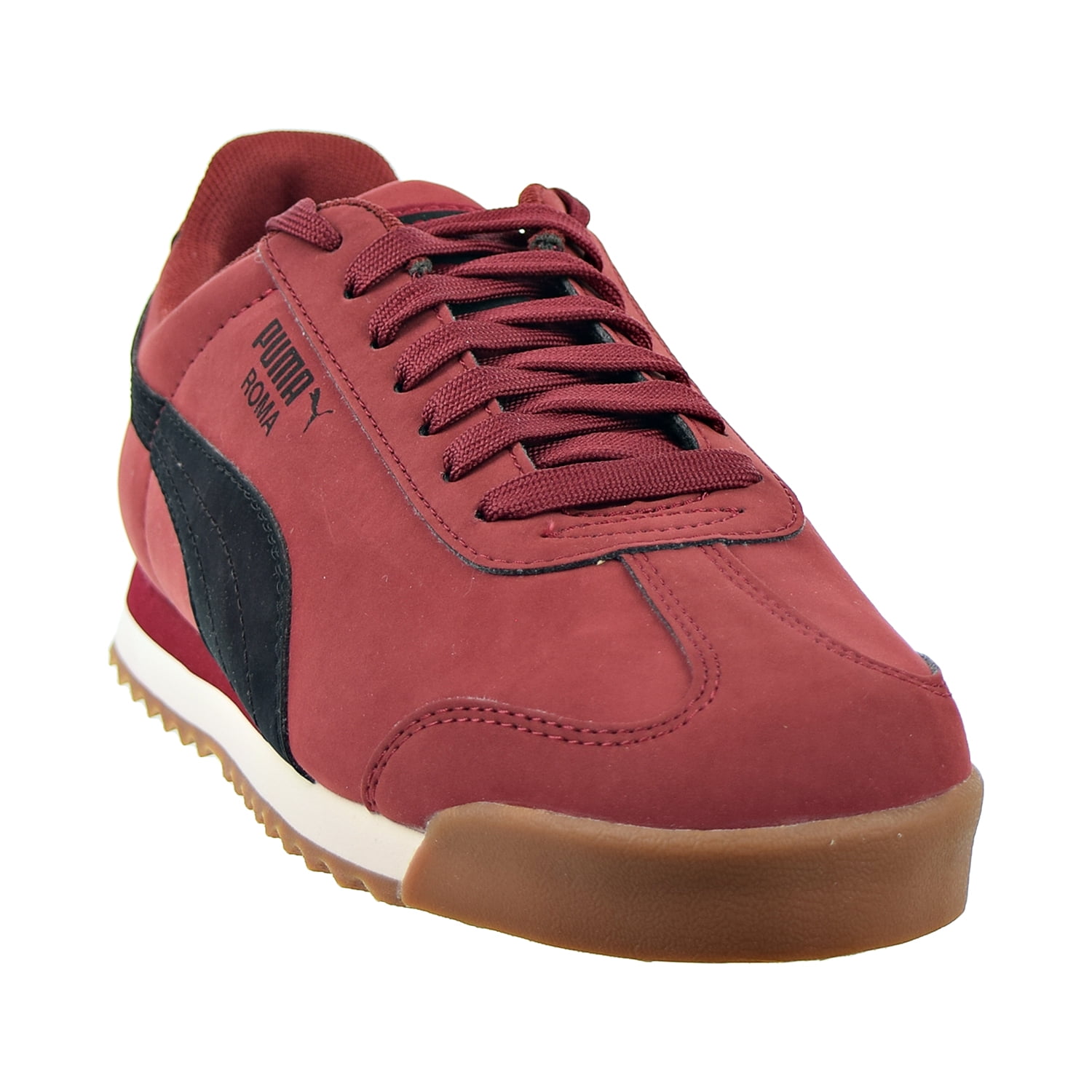 Puma Roma Smooth NBK Mens Shoes Pomegranate/Black 368455-03 - Walmart.com