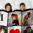 thumbnail image 3 of Custom Blanket with Photo Text, Personalized Gifts for Women Men, Customized Picture Blanket for Baby Mother Father Adult Friends Lovers Dog Pets, Birthday Anniversary Halloween Christmas, 3 of 6