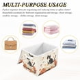 thumbnail image 6 of Yayeee Collapsible Cube Storage Bin with Lid Fabric Closet Decorative Basket with Handles, Gray Cartoon Halloween Cat, 6 of 7