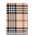 thumbnail image 1 of fashion luxury plaid pattern Leather Tablet Protective Case with Card Clip for iPad 9.7 10.2 11 12.9 Inch Air5 4 Mini 6 5 4 3 2 Beige ipad10.2 2019 2020, 1 of 5