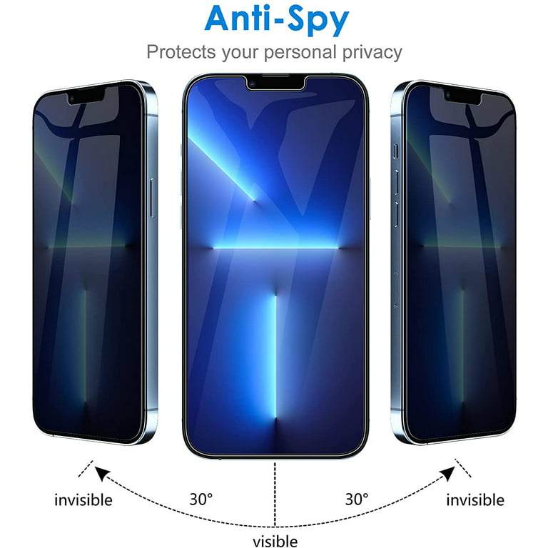 3 Pack Verre Trempe iPhone 13 Pro Max, Anti-Spy Vitre Protection d'ecran en  Verre Trempe incassable Tempered Glass
