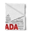 thumbnail image 2 of Canada Soft Flannel Fleece Blanket, Calligraphy of Regions in Canada Illustrated in a Heart Proud Canadian, Cozy Plush for Indoor and Outdoor Use, 60" x 80", Dimgray Vermilion White, by Ambesonne, 2 of 5