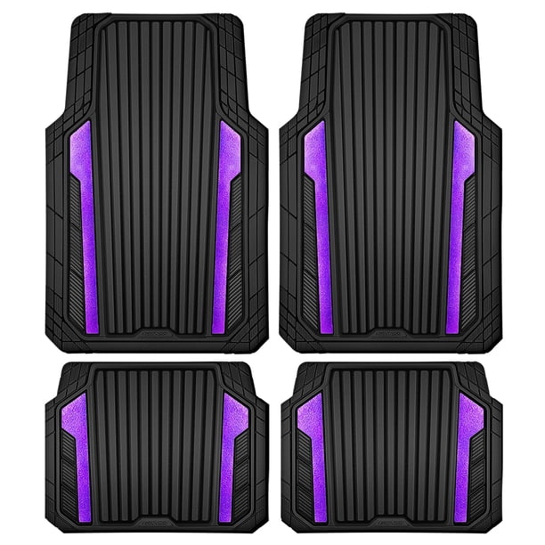 Tapetes para auto CAR PASS de goma impermeable de alta resistencia, 4 piezas
