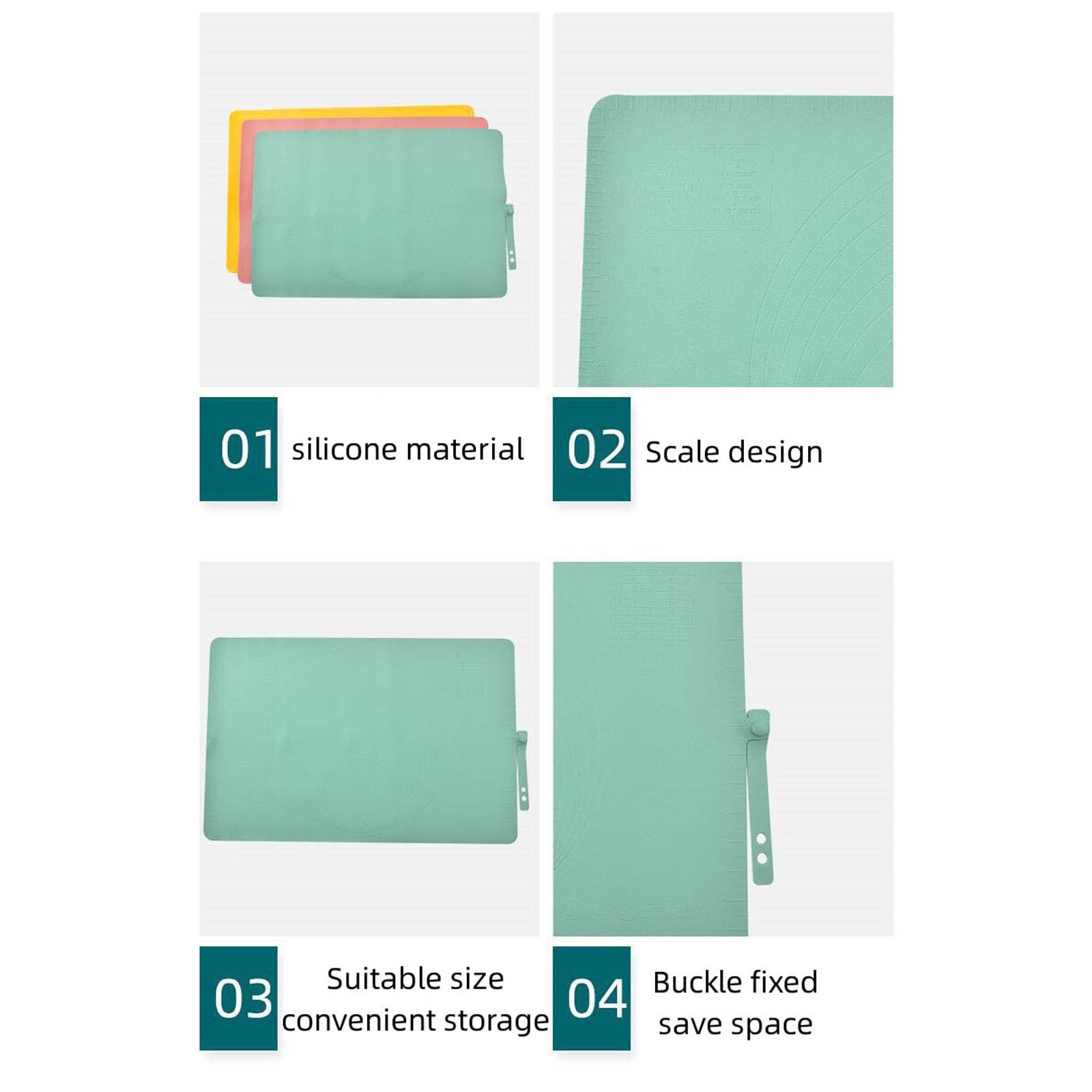XKHHLH Extra Large Kitchen Silicone Pad - Non Slip Non Stick Silicone Pastry Mats for Rolling Out Dough, Baking Mats Silicone for Baking Cookie Sheets, Thick Heat Resistant Mat for Oven Bread