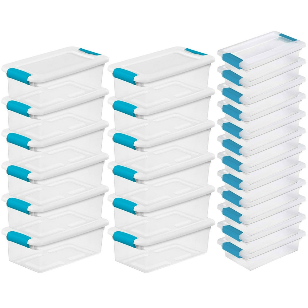 Sterilite 6 Qt Stackable Storage Box Container And Small File Clip Box 12 Each