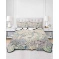 thumbnail image 2 of Quilts Queen Size Bedding Set, Turtle Coastal Reversible Summer Quilt 3 Pieces, Nautical Summer Beach Coral Jellyfish Rustic Lightweight Bedspreads Coverlets with 2 Pillow Shams for All Seasons, 2 of 5