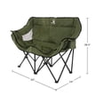 thumbnail image 6 of Wakeman Outdoor Double Camping Chair - Camp Loveseat with Carry Bag, Olive, 6 of 7