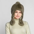 thumbnail image 5 of Dyfzdhu Women Winter Plush Fake Thick Hat Ear Protectors Warm Khaki, 5 of 7