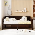 thumbnail image 2 of Espresso Twin Daybed with Storage, 3-in-1 Convertible Sofa Bed for Living Room or Bedroom, 2 of 10