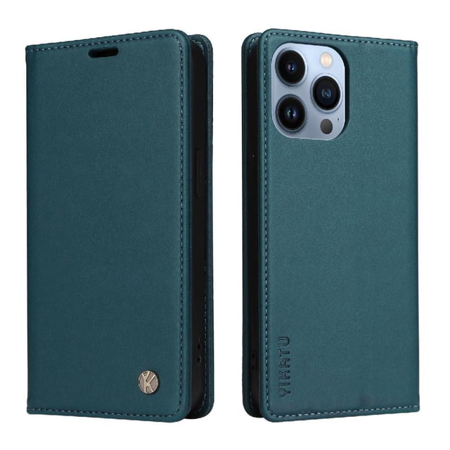 Funda para iPhone 12 Pro Estuche de Cuero PU Tipo Cartera con Ranuras para Tarjetas y Cierre Magnético
