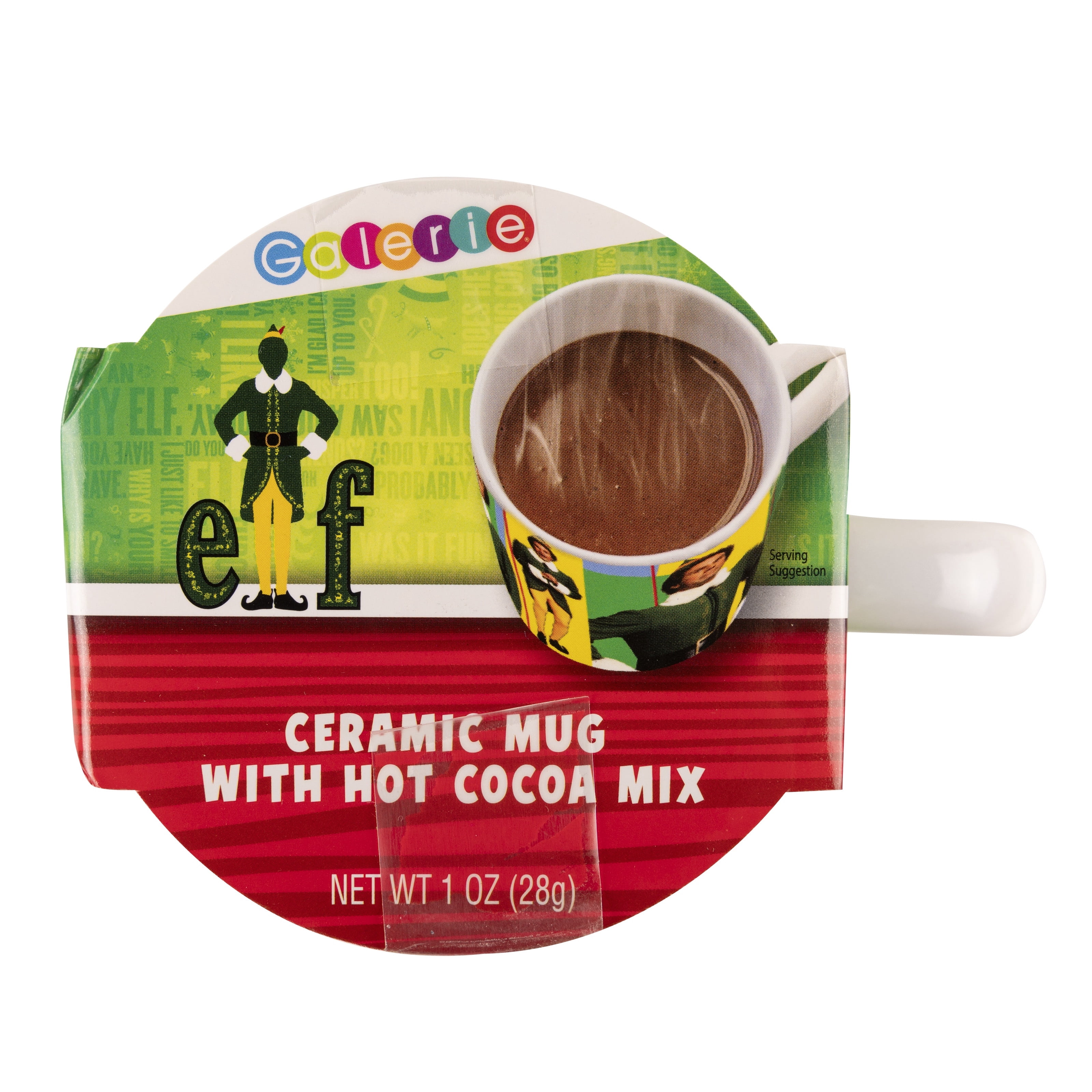 (2 pack) Warner Bros Elf 10 oz Ceramic Mug with Cocoa
