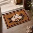 thumbnail image 4 of Fall White Pumpkin Printed Coir Doormat, Harvest Floral Leaf Welcome Mat, Non‑Slip Outdoor Entry Mat, for Front Porch, Entryway, Thanksgiving Decor, 4 of 7