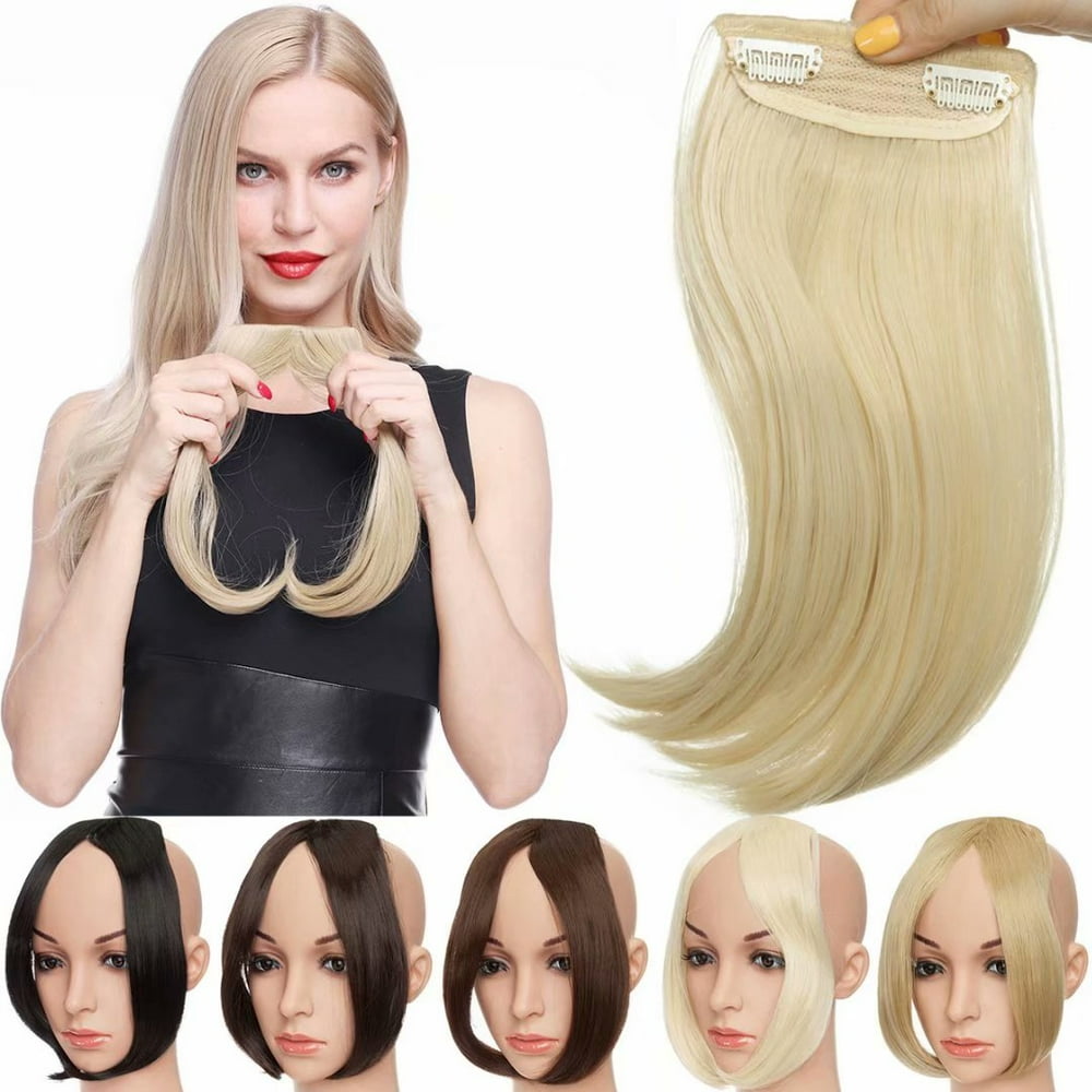 SEGO Clip in Hair Bangs Synthetic Hair Pieces Side Bangs One Piece ...
