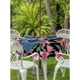 thumbnail image 3 of Outdoor Tablecloth with Umbrella Hole for Patio/Picnic/Party/Camping, Pink Flowers Waterproof Table Cloth Round Cover Washable, Spring Floral Elegant Pastoral Botanical (Dia 54"), 3 of 8