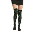thumbnail image 2 of Biekopu Women's Knee-Length Socks, Clover Print Ireland Festival Stockings for Ladies, 68 cm/26.77 inches, 2 of 6