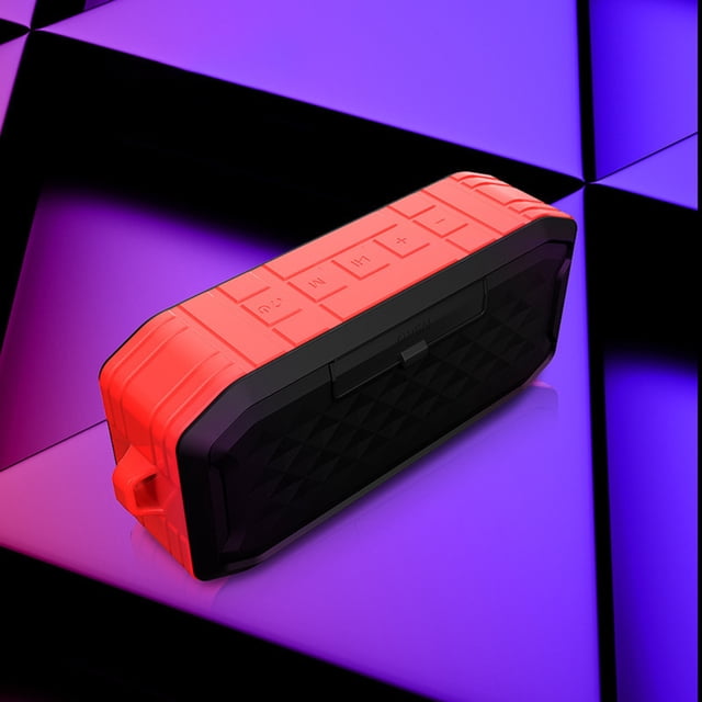 COFEST Rechargeable Bluetooth Speaker Wireless Sport Stereo Bass Portable Computer Outdoor Home Mobile Phone Wireless Audio Red