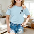 thumbnail image 6 of Tops for Girls Kids Shirts Bright Summer Graphic Tee for Lightweight Casual Short Sleeve Top with Cheerful Print for Everyday Wear, 6 of 6