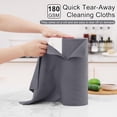thumbnail image 2 of Rollos de paños de cocina Tear Away Homaxy, 40 hojas, 30 x 30 cm, color gris, 2 of 8