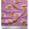thumbnail image 1 of Soimoi Velvet Fabric Tree,Floral & Deer Animal Printed Fabric 1 Yard 58 Inch Wide, 1 of 1
