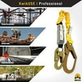 thumbnail image 5 of kwiksafety (charlotte, nc) boa 1 pack (external shock absorber) single leg 6ft safety lanyard osha ansi fall protection restraint equipment snap rebar hook connectors construction arborist roofing, 5 of 6