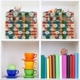 thumbnail image 6 of Yayeee Canvas Storage Basket with Handles for Shelves Fabric Bins Closet Organizer, Green Checkered Daisy, 6 of 8