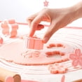 thumbnail image 2 of Molde para cortadores de galletas de flor de cerezo con sellos de 4 estilos, accesorios de pastelería para galletas de flores (rosa), 2 of 5