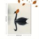 thumbnail image 3 of Qisvanset 12x16 Inch 2D Flat Framed Canvas Art, Black Swan Water Reflection Minimalist Wildlife Modern Home Wall Art, 3 of 5