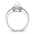 thumbnail image 2 of Sterling Silver Rhodium-plated Diamond & FW Cultured Pearl Ring, 2 of 6