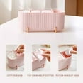 thumbnail image 6 of Plastic Cosmetic Storage Organizer Box Containers with Hinged Lid - pink, 6 of 6
