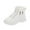 White, variant on Winter Ankle Boots for Women Snow Slip On Waterproof Warm Boots Wide Width Low Heel Snow Shoes Insulated Faux Fur Lined Mid-Calf Winter Boots Outdoor Footwear