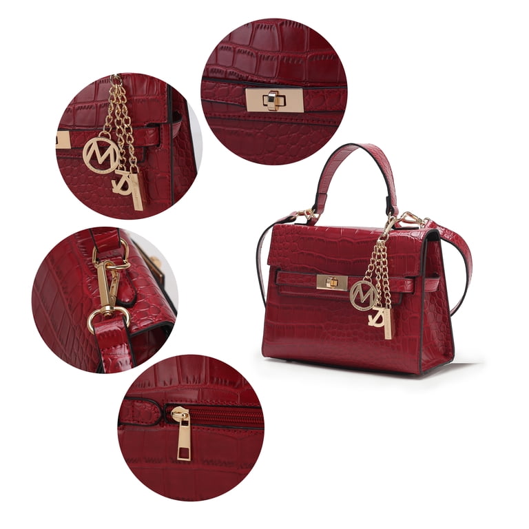 MKF Collection Naomi Vegan Crocodile Leather Women's Satchel Bag