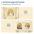 thumbnail image 5 of MWPO 77.6'' Cat Tree for Large Cat Tower with 2 Condos, 3 Hammocks and Stratching Post, Beige, 5 of 8