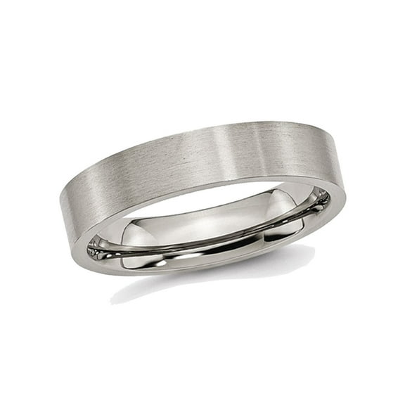 Gem & Harmony Mens 5mm Comfort Fit Titanium Wedding Band Ring for Men