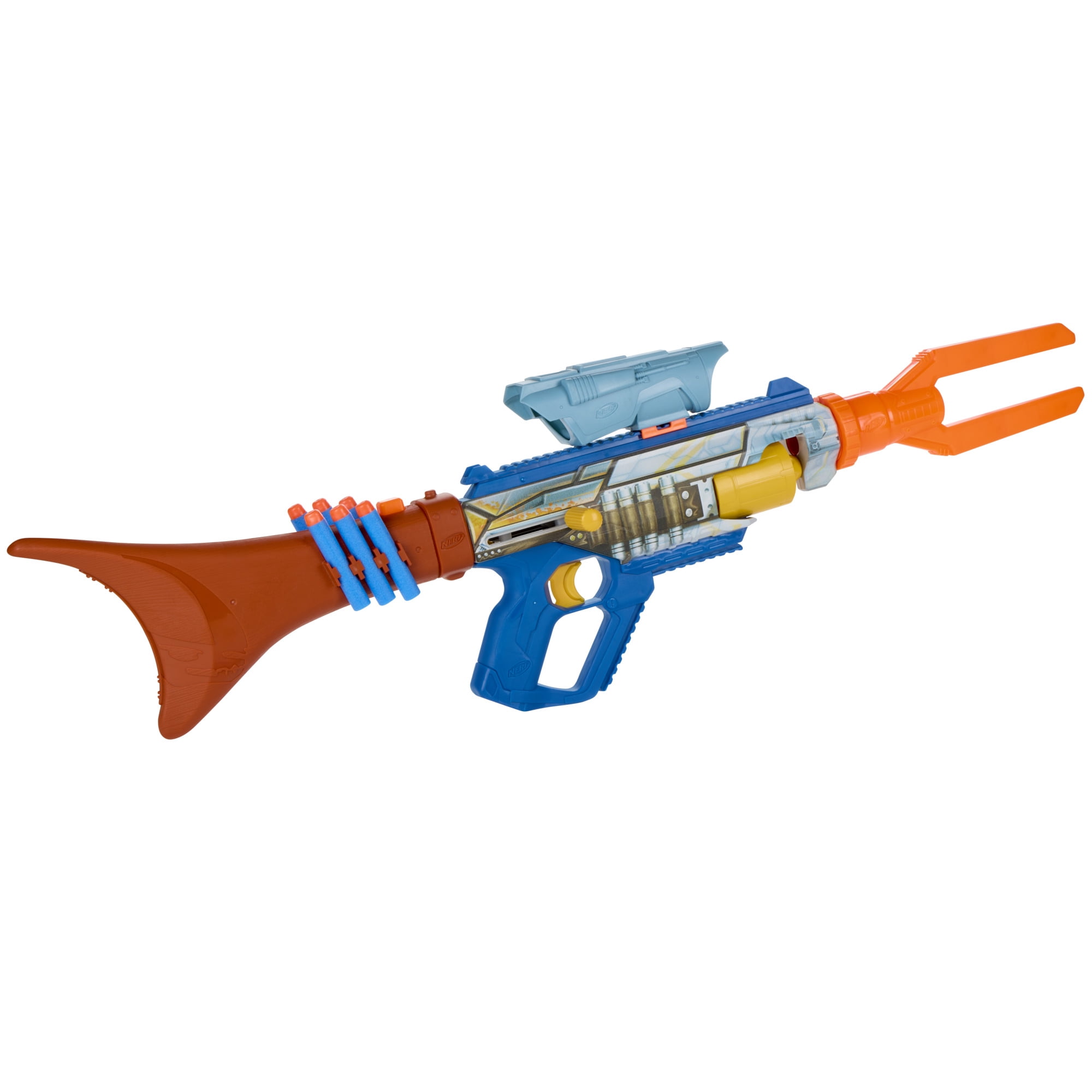 Nerf Star Wars The Mandalorian Blaster, 3 Attachments, Indoor and Outdoor, 12 Nerf Elite Darts, Birthday Gifts, Ages 8+