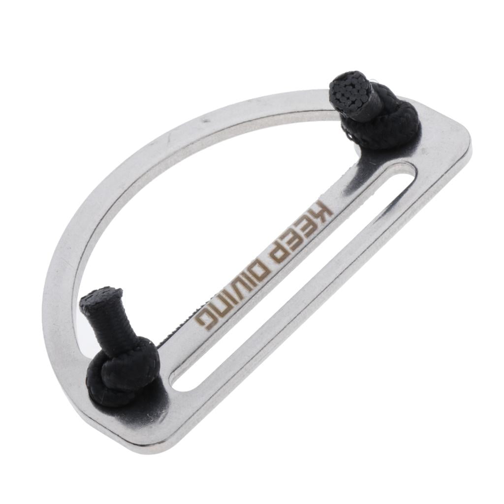 harayaa 2xDiving Metal D Ring Sliding Bar Strap Adjuster Buckles Slider 5cm Webbing