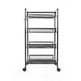 thumbnail image 5 of Ktaxon 4 Tier Organizer Metal Rolling Storage Shelving Rack Kitchen Wire Shelf, Black, 5 of 7