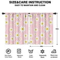 thumbnail image 2 of Blackout Kids Curtains,Pink Daisy Flower Yellow Centers Pattern Childrens Insulated Curtains Set Of 2,Bedroom Essentials,Toddler Room Decor 42"x54", 2 of 5