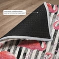 thumbnail image 6 of Addison Rugs Dream Shag Premium Machine Washable Transitional Stripes & Flamingos Pink Rectangle Rug, 3' x 5', 6 of 8