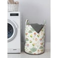 thumbnail image 3 of Tea Party Laundry Bag, Cupcakes Rose Flowers Muffin Pattern on Polka Dots Background, Hamper Basket with Handles Drawstring Closure for Laundromats, 13" x 19", Multicolor, by Ambesonne, 3 of 4