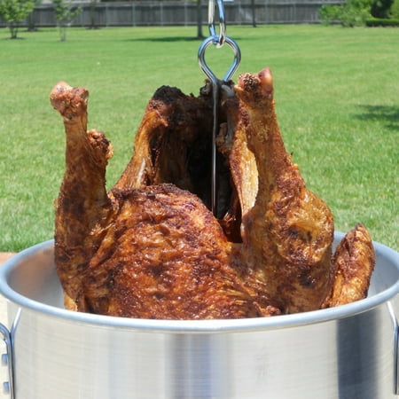 King Kooker 30 qt Stainless Steel Turkey Frying Propane Outdoor Cooker Package with Battery Operated Timer