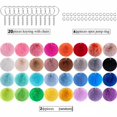 thumbnail image 2 of 80PCS Keychain Fur Pompoms Keychain with Tassels and Keyrings, 2 of 5