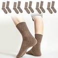 thumbnail image 5 of 5 pares de calcetines de lana para hombre, calcetines gruesos y cálidos, calcetines de lana suave para senderismo, calcetines casuales para hombre, 5 of 5