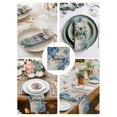 thumbnail image 4 of nqOlkjepod Happy Father's Day Cloth Napkins Set of 6 Reusable Dinner Napkins, Blue Spring Floral Vintage Cocktail Napkin Washable Table Napkins for Wedding/Holiday Party/Baby Shower 20"x20", 4 of 8