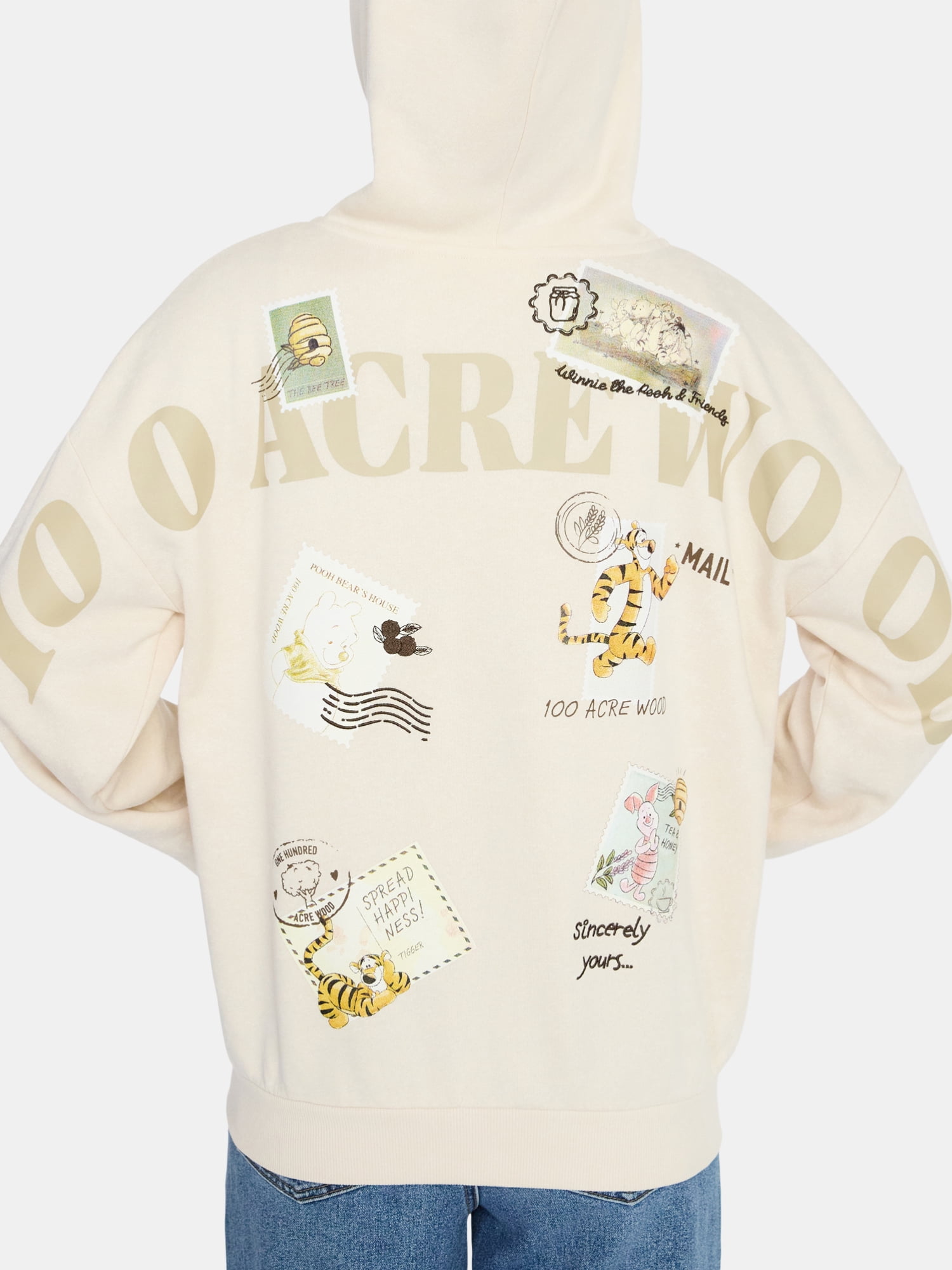 Winnie the Pooh Womens AOP Zip Hoodie, Sizes 1X-4X