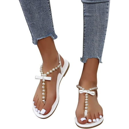 

Women s Summer Flat Sandals Ladies Casual Solid Color Metal Chain Buckle Strap Sandals with Transparent Belt Versatile Lightweight Comfortable Non-slip Slippers Sandal Versatile Beach Walking Shoes