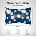 thumbnail image 5 of Pofeuu Daisies Flowers Print Satin Pillowcase for Hair and Skin Pillow Cases, Silk Pillow Cases, Soft Cooling Pillow Covers, 20x30 Inches（Pillow core not included）, 5 of 7