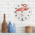 thumbnail image 7 of GZHJMY Funny Flamingo Wall Clock, 10" Silent Non Ticking Round Clock, Oil Painting Easy to Read Clock for Living Room Bedroom Bathroom Home Decor Holiday Gifts, 7 of 7